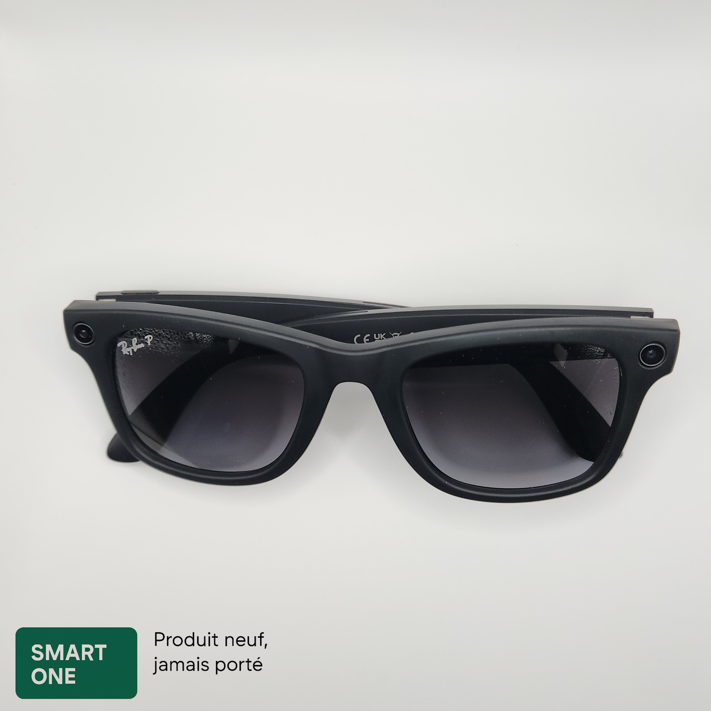 Ray-Ban Meta Wayfarer Gen 1 – Noir Mat / Verres Polarisés Gris Dégradé (Taille 53) - Smart One
