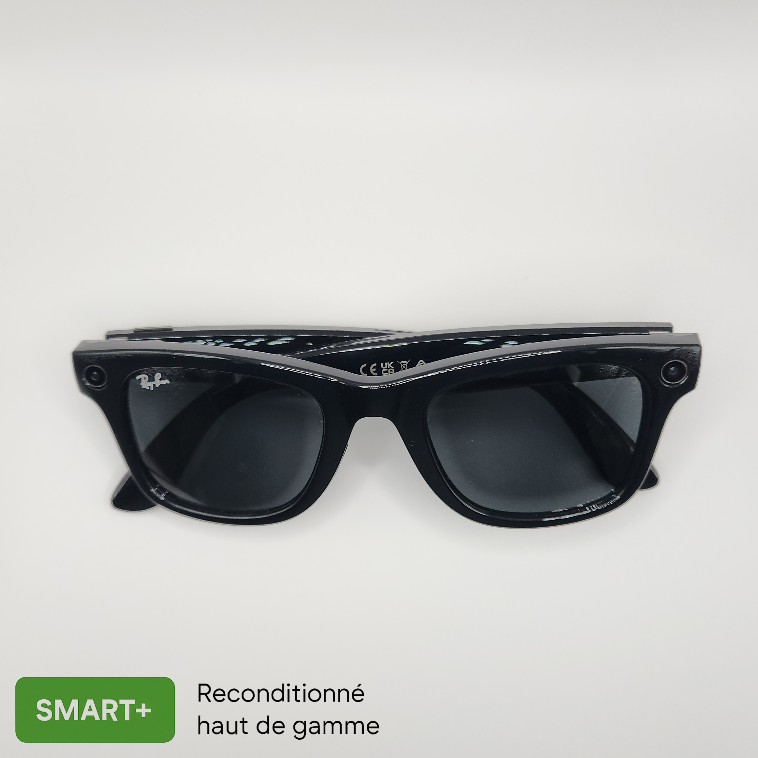 Ray-Ban Meta Wayfarer Gen 1 – Noir Brillant / Verres Catégorie 3 Gris Vert (Taille 50) - Smart+